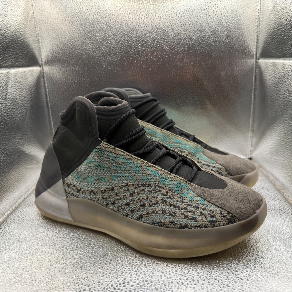 Size 9 Adidas‎ Yeezy QNTM Slip On Primeknit Teal Blue Mens Sneaker Shoes G58864